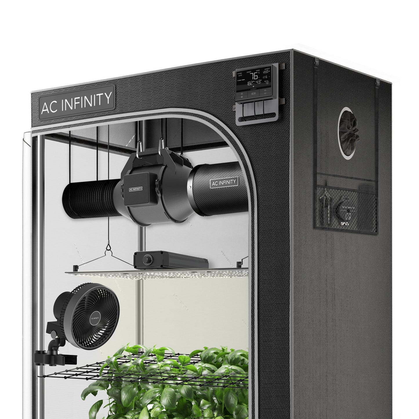 Advance Grow Tent System 2x4, 2-Plant Kit, Wifi-Integrated Controls To Automate Ventilation, Circulation, Full Spectrum LM301H LED Grow Light