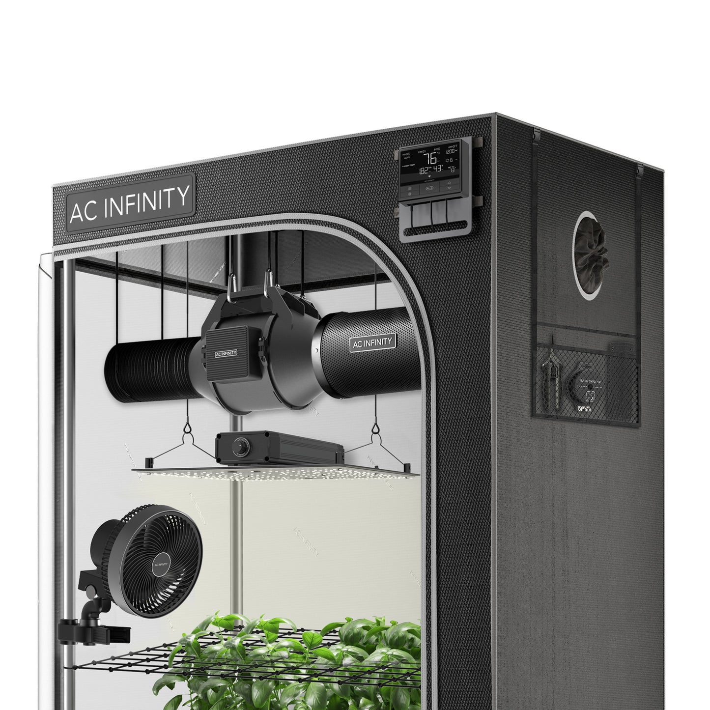 Advance Grow Tent System Compact 2x2, 1-Plant Kit, Wifi-Integrated Controls To Automate Ventilation, Circulation, Full Spectrum LM301H LED Grow Light