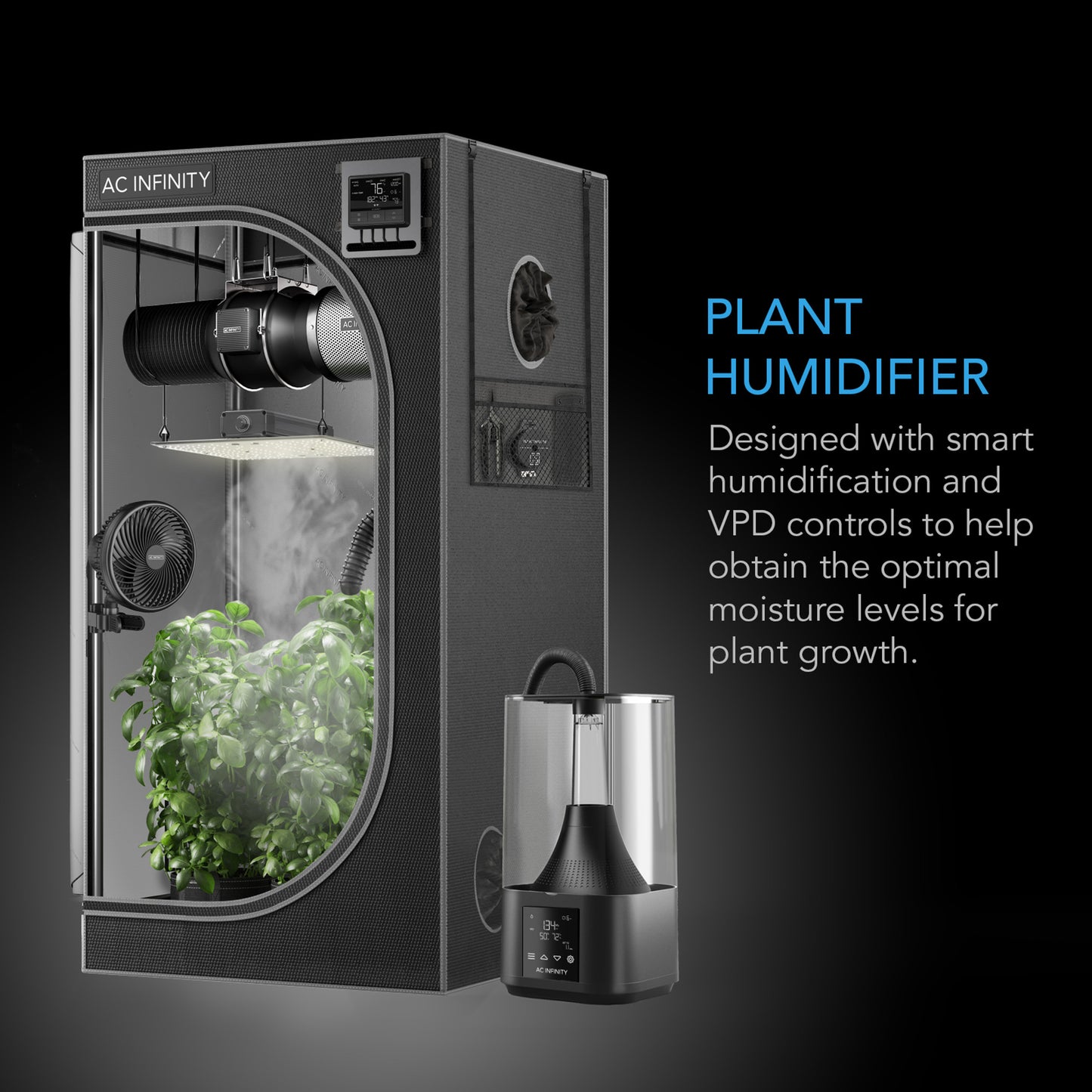 CloudForge T3, Environmental Plant Humidifier, 4.5L, Smart Controls, Targeted Vaporizing