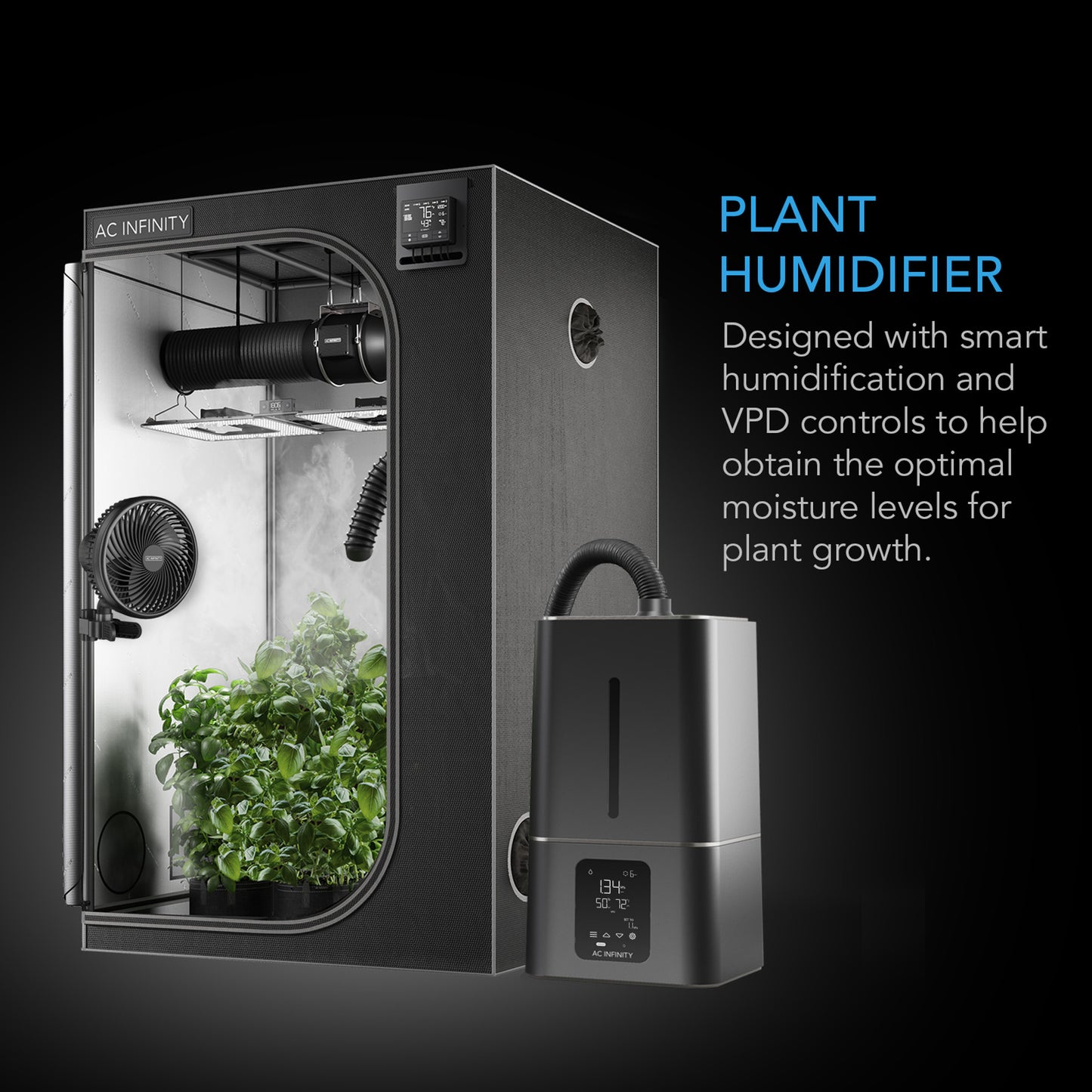 CLOUDFORGE T7, Environmental Plant Humidifier, 15L, Smart Controls, Targeted Vaporizing