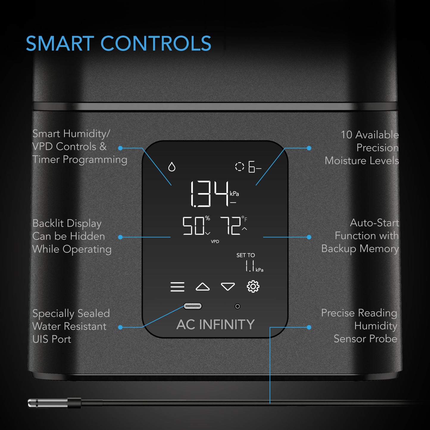 CLOUDFORGE T7, Environmental Plant Humidifier, 15L, Smart Controls, Targeted Vaporizing