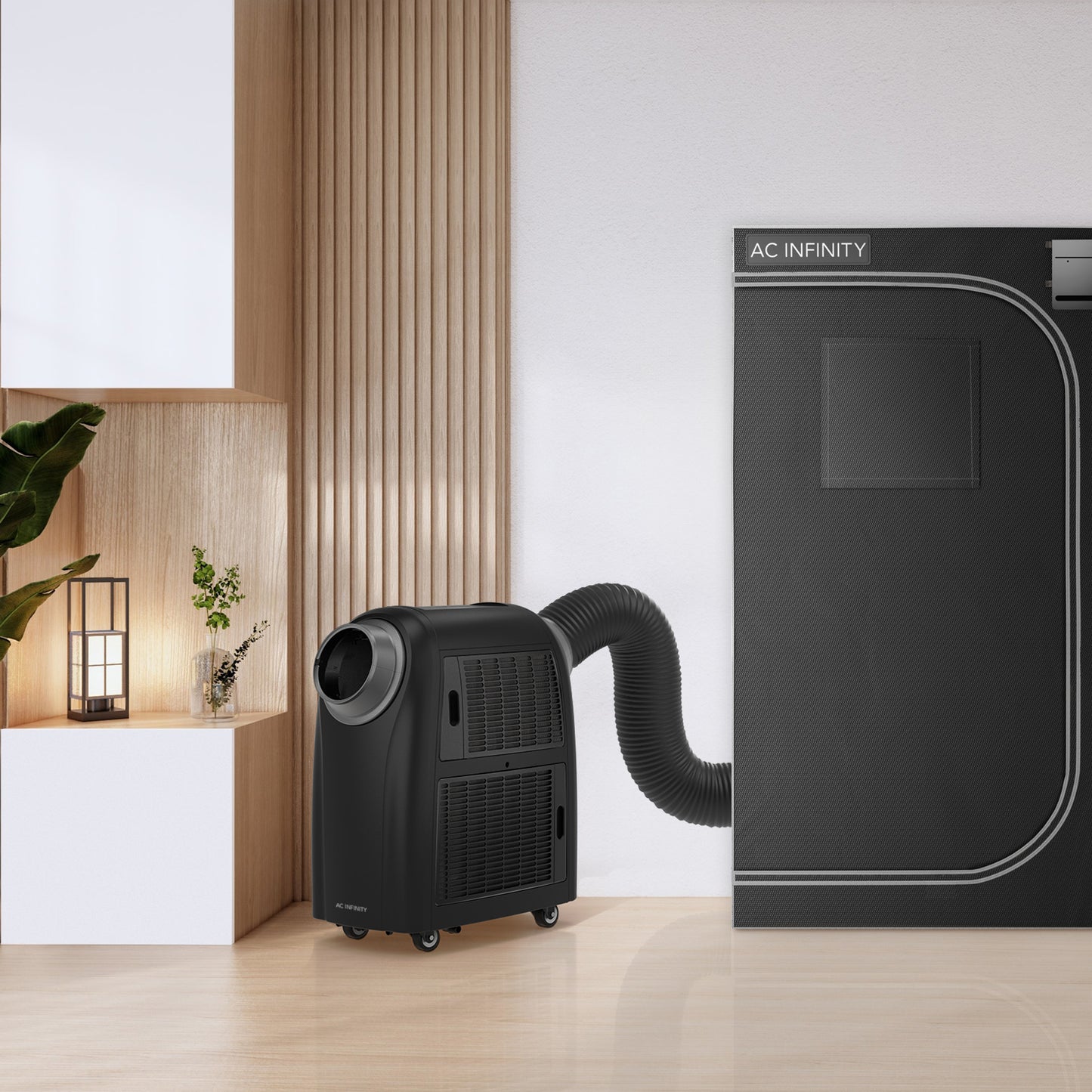 TERRAFORM 7, Multi-Functional Air Conditioner, with Heater, Dehumidifier, and Circulator, VPD Controller, 4-Way Ducting for Grow Tents, 8000 BTU