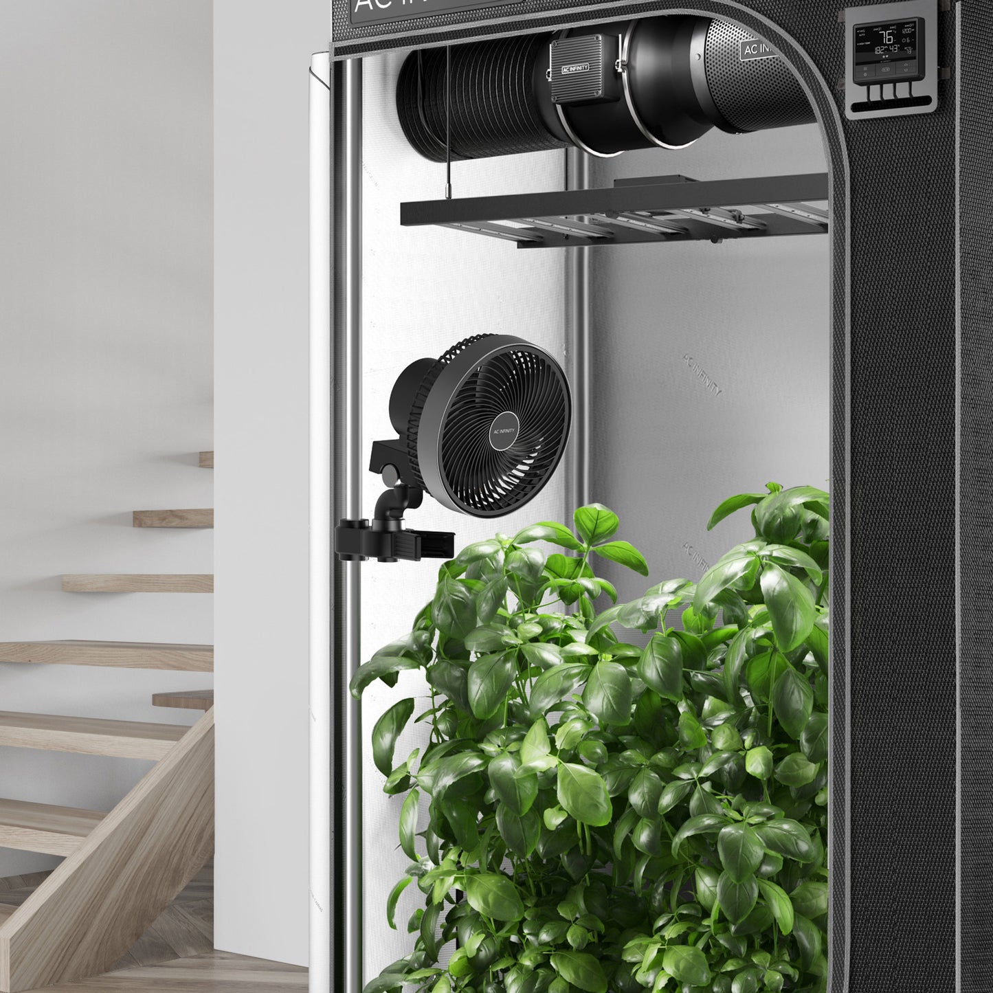 CLOUDRAY S6, Gen 2 Grow Tent Clip Fan 6” with Long-Life EC Motor, 10-Level Dynamic Wind Modes & Fan Speeds, 10-Level Auto Oscillation