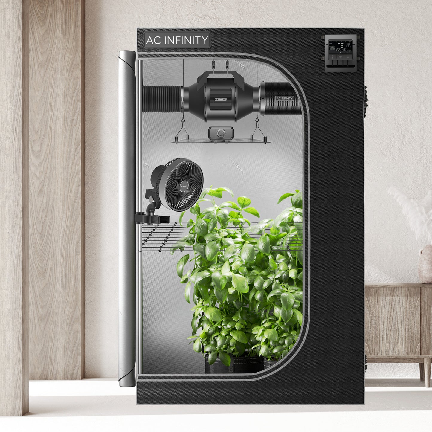 Advance Grow Tent System 2x4, 2-Plant Kit, Wifi-Integrated Controls To Automate Ventilation, Circulation, Full Spectrum LM301H LED Grow Light
